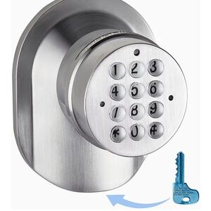 Keyless Silver Keypad Door Lock NIB
